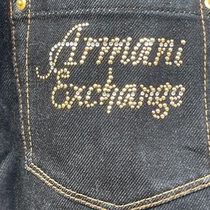 A/X Armani Exchange size 2 Denim zip up short sleeved dress. Like new!